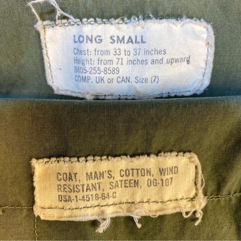 1950s US Army Military M-1951, 65OG-107 Cold-Weather Field Coat Men’s - Picture 9 of 11